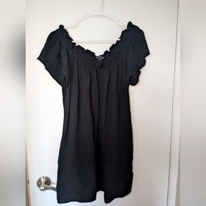 French Connection Black Women's Off shoulder Dress size 10 LARGE
